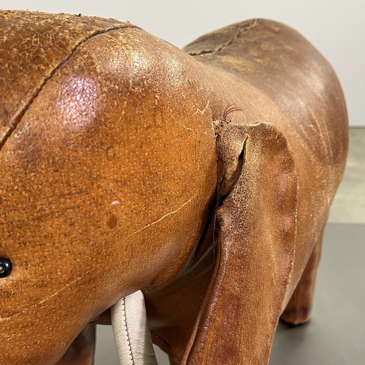 Vintage Leather Elephant